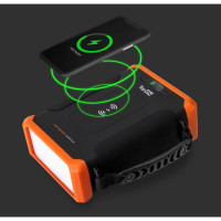 Внешний аккумулятор TopOn 96000mah dc 84w, type-c pd 60w, 2 usb qc3.0 18w, qi 10w, 2 авторозетки 180w, фонарь, защита от брызг, lifepo4 TOP-X100PRO