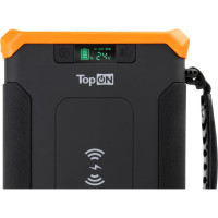 Внешний аккумулятор TopOn 96000mah dc 84w, type-c pd 60w, 2 usb qc3.0 18w, qi 10w, 2 авторозетки 180w, фонарь, защита от брызг, lifepo4 TOP-X100PRO