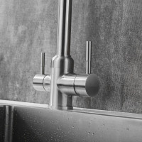 Смеситель для кухни SHEVANIK с подключением к фильтру питьевой воды, сатин S268B