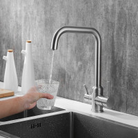 Смеситель для кухни SHEVANIK с подключением к фильтру питьевой воды, сатин S268B