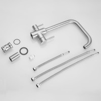 Смеситель для кухни SHEVANIK с подключением к фильтру питьевой воды, сатин S268B