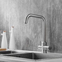 Смеситель для кухни SHEVANIK с подключением к фильтру питьевой воды, сатин S268B