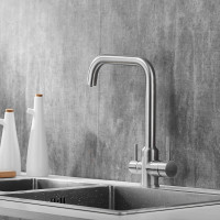 Смеситель для кухни SHEVANIK с подключением к фильтру питьевой воды, сатин S268B