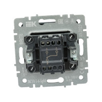 Проходной 1-клавишный выключатель IEK Brite 10а вс10-1-6-брм маренго BR-V12-0-10-K35