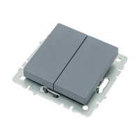 2-клавишный выключатель IEK Brite 10а вс10-2-0-брм маренго BR-V20-0-10-K35