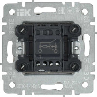 1-клавишный выключатель IEK Brite с индикацией 10а вс10-1-1-брб белый BR-V10-1-10-K01