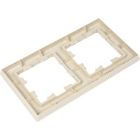 2-местная рамка IEK Brite ip44 ру-2-бркр-44 бежевый BR-M22-44-K10