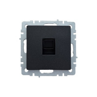 Компьютерная розетка rj45 IEK Brite рк10-брч категория 5e, черный BR-K10-1-K02