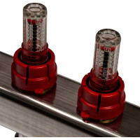 Коллектор из нержавеющей стали с расходомерами, с клапаном вып. воздуха и сливом 5 вых. STOUT SMS-0927-000005