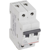 Авт.выключатель RX3 Legrand 4,5кА 20А 2П C 419698