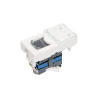 Розетка Legrand RJ 45 Программа Mosaic категория 6 UTP 1 модуль белый 076561