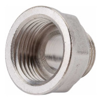 Латунный переход PRO AQUA Н/В резьбовой 3/8 x 1/2 08-M10-F15x