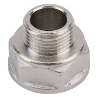 Латунный переход PRO AQUA Н/В резьбовой 3/8 x 1/2 08-M10-F15x
