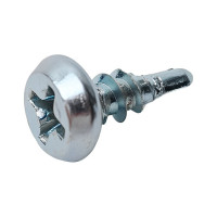 Саморез крепежная техника 3,5x9,5 белая полусфера сверло, 1000 шт. 430303 БК