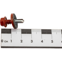 Кровельный саморез Качественный КРЕПЕЖ коричневая медь RAL 8004, 5.5х19 мм, 200 шт 1000247 КЧ