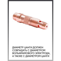 Держатель цанги JFK1720 (10 шт; 2 мм) для горелок TIG TP 17/18/26 ПТК 00000027104