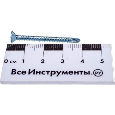 Оконный саморез КРЕП-КОМП со сверлом белый цинк под автомат 3,9 х 38 Kn 500 шт сбс3938ф