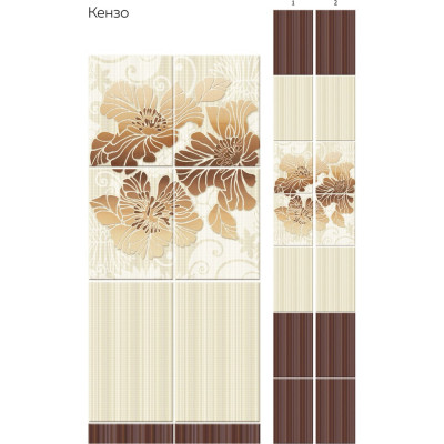 Панель ПВХ КронаПласт Unique кензо, 2 шт. 00-00057325