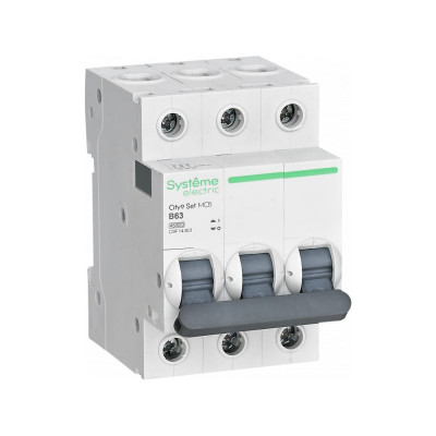 Автоматический выключатель Systeme Electric City9 set ав b, 63 А, 3 Р, 4.5 kА, 400 В C9F14363