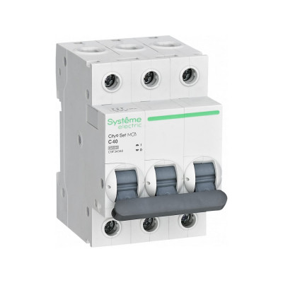 Автоматический выключатель Systeme Electric City9 set ав с 40а 3p 4.5ka 400в (ранее EZ9F34340) C9F34340