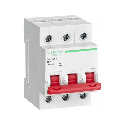 Выключатель нагрузки Systeme Electric City9 set вн 3p 40а 400в (ранее EZ9S16340) C9S16340