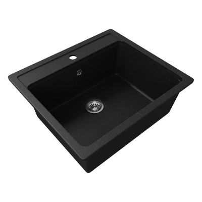 Кухонная мойка Teymi Helmi 57x50, черная матовая T120107 ЦБ-00266890