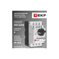 Автомат пуска двигателя EKF GV2P 24-32 А, PROxima gv2p32-pro