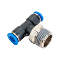 Тройник цанговый T-образный с наружной резьбой (8 мм; 1/2M) SHPI PT 08-R04