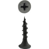 Саморез Steelfix ГКЛ 3,5х16, по металлу, частая резьба, потайная головка, оксидированный, 1043 шт, А-00150