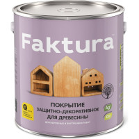 Защитно-декоративное покрытие для древесины FAKTURA бесцветное, ведро 2.5 л 209259