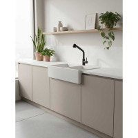 Смеситель для кухни FASHUN мойки из нержавеющей стали с выдвижной лейкой черный A56009-7