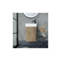 Подвесная тумба Sancos Mini 355x205x500, с распашной дверцей, внутри 1 полка, дуб чарльстон, арт. MN35ECHR