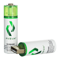 Аккумулятор РУБИН LI-ION размер АА 1,5 В 1800mWh USB Magnetic 2шт/блистер РЭ-АА1800/1