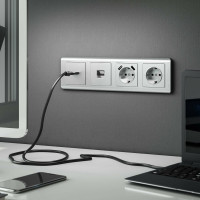 Розетка Ethernet RJ-45 WERKEL серебряный рифленый a051360