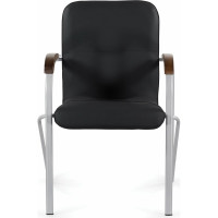 Кресло BRABIX Samba Cf-104, серый каркас, накладки орех, кожзам черный 532759