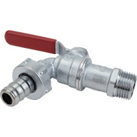 Шаровой кран Giacomini с патрубком под шланг 1/2 хром, рукоятка R621X003