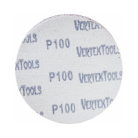 Круг абразивный под липучку 125 мм, Р100, 100 шт vertextools 12800-125-100