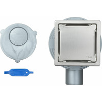 Точечный трап Logan L003-110 с решеткой из нержавеющей стали, 11x11 см 00306893