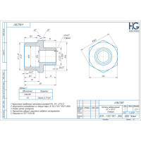 Редукционный ниппель BRASSCO Premium G1 х G1/2 4962381