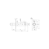 Врезная задвижка FUARO DB-PRO.867 (DB 867) CP (хром) 67 мм 20197