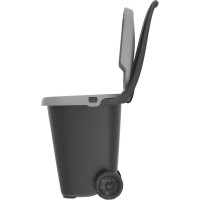 Садовая тележка с зажимом для пакета и крышкой Протэкт 38 л, 58х40х95 см, черная ТС-58/40/95