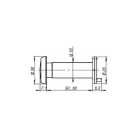 Дверной глазок PUNTO оптика пластик DV-3/90-50/P (DVP3/NEW) CP хром 36925
