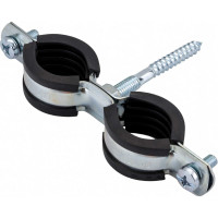 Двойной хомут для труб STOUT Sac-0020-200034 3/4"(25-29) к-т: хомут, шпилька-шуруп, дюбель пл. RG00914JHLO3AO