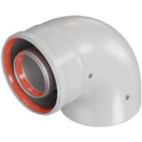 Промежуточный отвод ROMMER Rca-6010-000090 раструбный, 90 гр. 60/100 (наружный диаметр мама/папа) RG0091CSP6KDIS