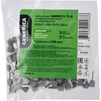 Наконечник ншви2 GENERICA 0,75-8 из/фл (100шт/упак) UGN31-008-C075-100-G
