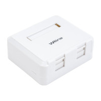 Корпус настенной розетки WRline WR-MB-2 для установки 2-х вставок типа Keystone Jack, цвет белый 505220