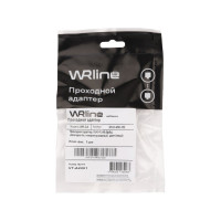 Проходной неэкранированный адаптер WRline WR-CA-8p8c-C5E RJ45-RJ45 (8p8c), категория 5е, цвет белый 505223