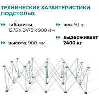 Складное подстолье Lossew Q4 Ant 90 3x5 (120х240х90 см) ANT3590.0