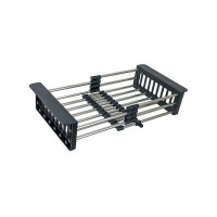 Комплект кухонная мойка из нержавеющей стали WISENT ws37050b с pvd покрытием (70x50 см) с раздвижным коландером и дозатором WS37050B/WGER019B/W405B/W302644B