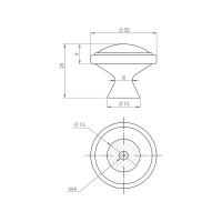 Ручка-кнопка Brante br906l античная бронза 606800